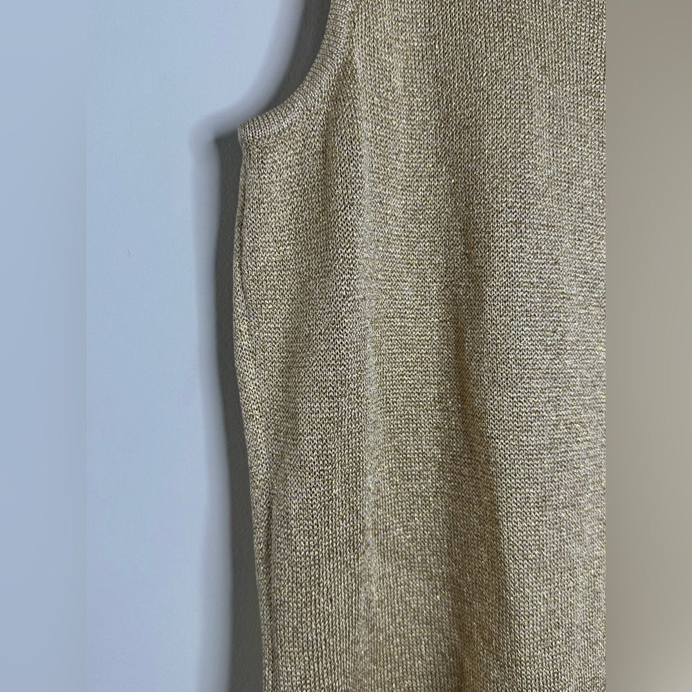 ST JOHN Gold Shimmering Tank Top - Picture 6 of 6
